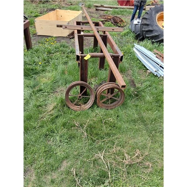 Farm Built Roller Table 6.5' x 2', 2x2" HSS 12' 10" Long,(2) 16" Steel,4' 2" x .5" thick Angle Iron