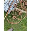 Image 2 : (7) 20" Antique Steel Wheels & Miscellaneous Steel