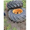 Image 4 : (2) 18.4 - 26 410 Massey-Ferguson Combine Rims/Tires