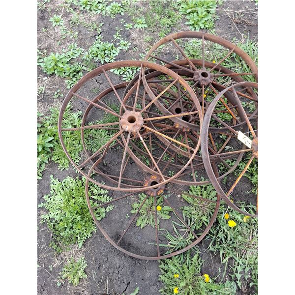(8) 26" Antique Steel Wheels