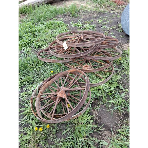 (8) 26" &  (4) 20" Antique Steel Wheels