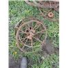 Image 2 : (8) 26" &  (4) 20" Antique Steel Wheels