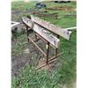 Image 1 : (2) Steel Saw Horses with 2x8 tops