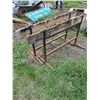 Image 2 : (2) Steel Saw Horses with 2x8 tops
