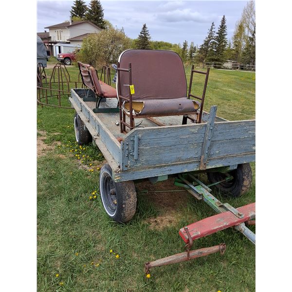 Steel Frame Horse Drawn Wagon with Rubber Tire