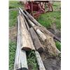 Image 3 : (4) 20' Poles, (1) 12' pole and various large Lumber