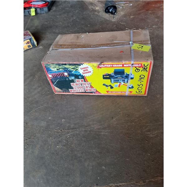 12,000lb Military Grade Wireless Electric Winch (NIB)