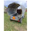 Image 15 : 10' Covered Horse Drawn Wagon with Steel Frame, like new Tires, Bus Seat, 12 volt Tail Lights