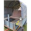Image 4 : 10' Covered Horse Drawn Wagon with Steel Frame, like new Tires, Bus Seat, 12 volt Tail Lights