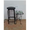 Image 1 : * Metal Frame Stool 28" High & Metal Frame Plant Holder 22" High - Pickup Only