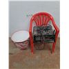 Image 1 : * Child's Chair, Schumacher Battery Charger - Untested, Metal Garden Pail-Pickup Only