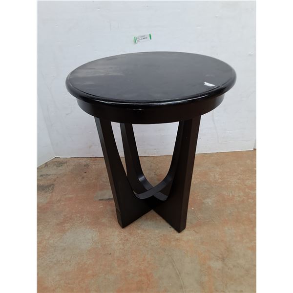 * Wooden End Table - 24" Tall x 20" Dia - Pickup Only