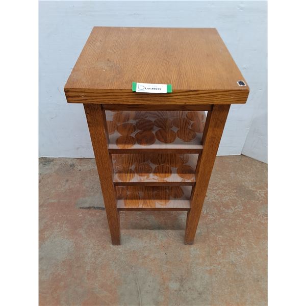 * Wooden Lamp Stand - 16" x 16" x 31" - Pickup Only