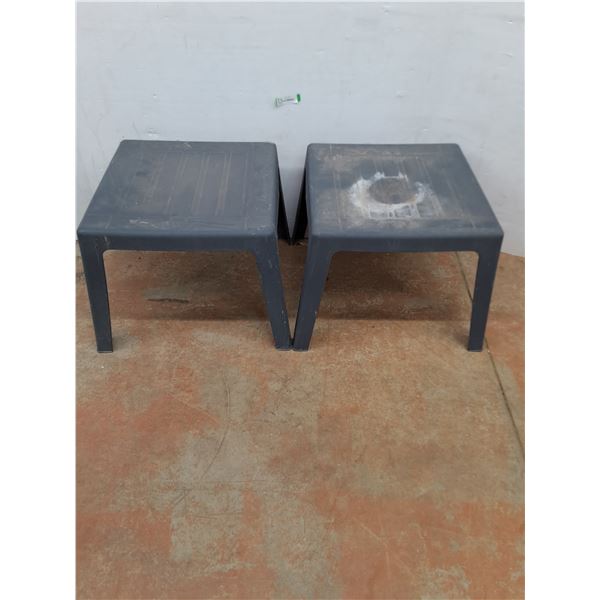 ** Pair of Outdoor End Tables - 20" x 20" x 17" - Pickup Only