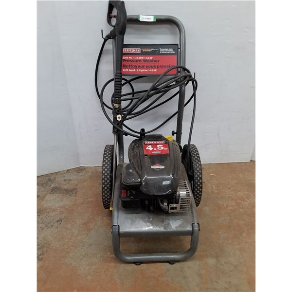 * Craftsman Gas Powered 4.5HP 2200 psi Pressure Washer - Runs - Hard to Turn Off - Pickup Only