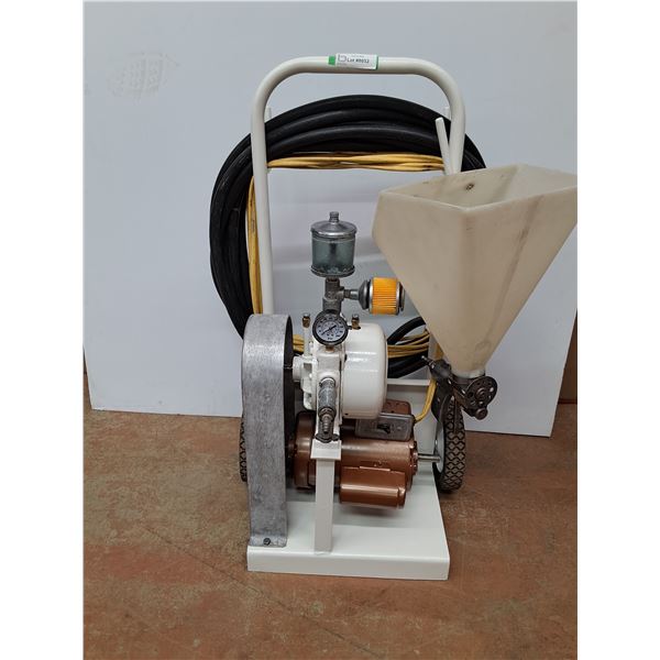 * Gold Blatt Texture Machine w/ Hopper Gun, Approx 40ft Hose - Tested - Pickup Only
