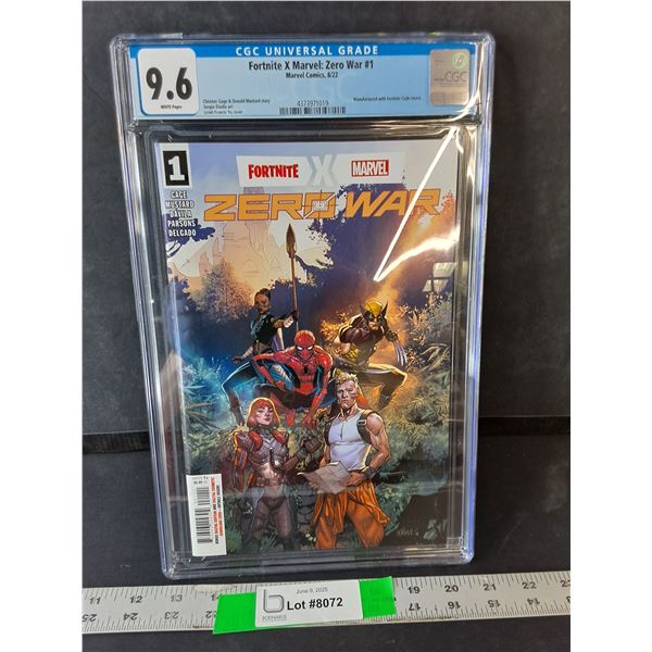 CGC Fortnite x Marvel: Zero War #1 Comic, Sealed