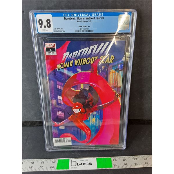 CGC Daredevil: Woman Without Fear #1 Comic- Baldari Variant Cover, Sealed
