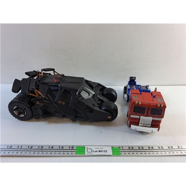 Optimus Prime Truck and Batmobile