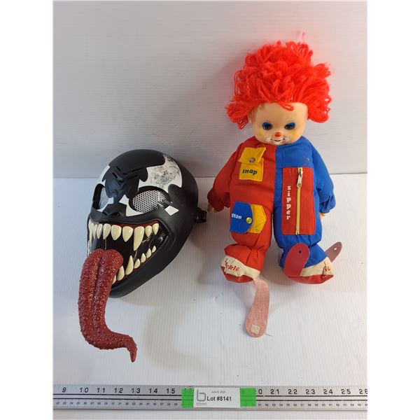Clown Doll and Venom Mask