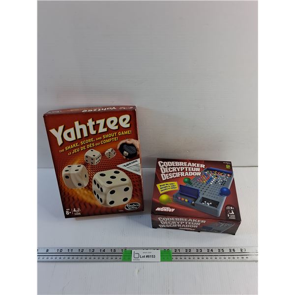 Yahtzee and Codebreaker Games