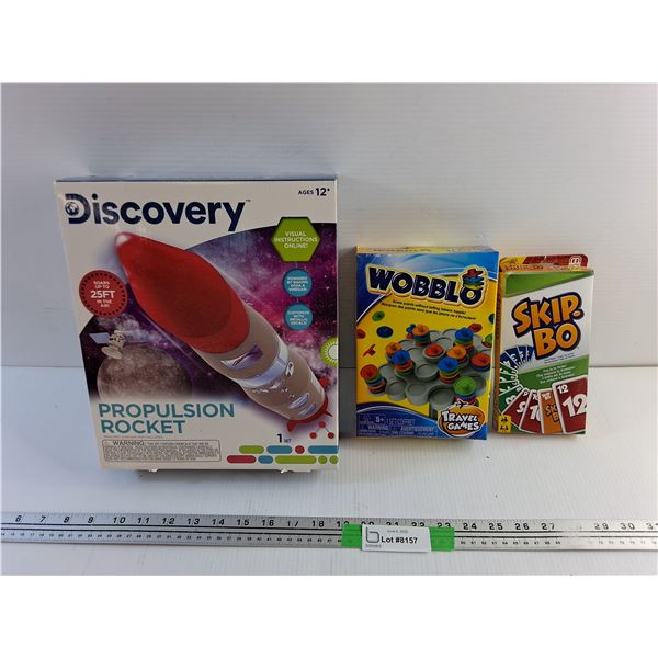 Propulsion Rocket, Wobblo and Skip-bo Games