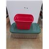 Image 1 : *(2) Plastic Totes - 41" x 21" x 17", One With Lid, Cannot Ship