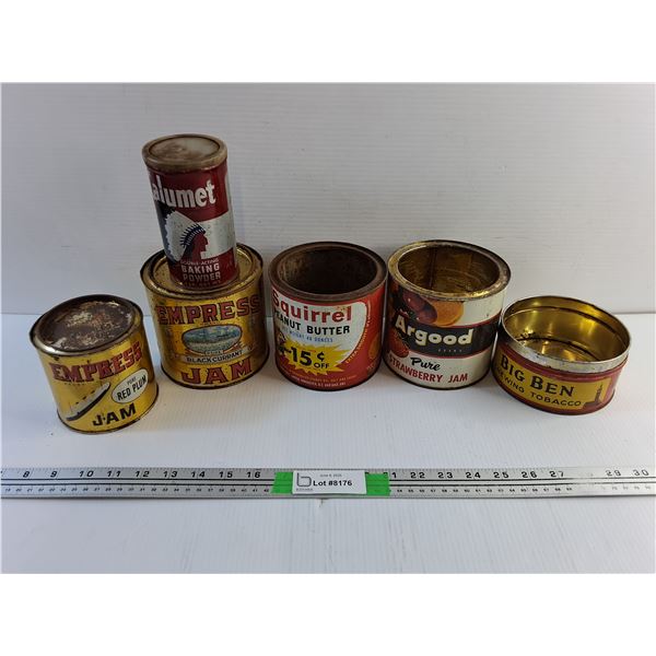 Various Vintage Tins