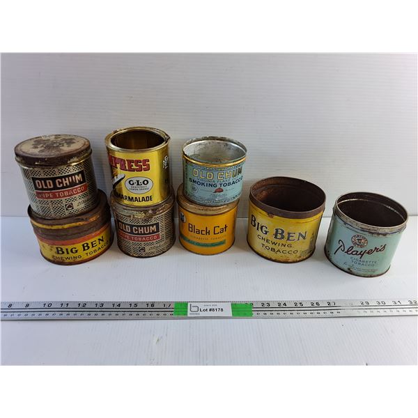 Various Vintage Tins