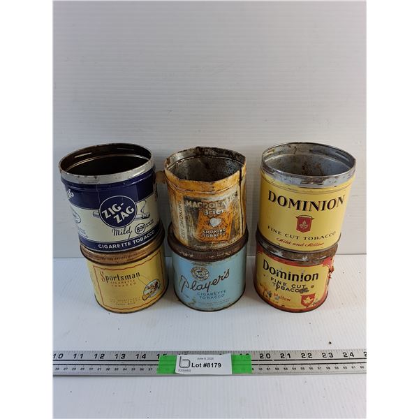 Various Vintage Tins