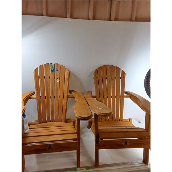 (2) Foldable Wooden Chairs-CANNOT SHIP