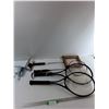 Image 1 : (2) Squash Rackets, (2) Badminton Racket,Table Tennis Net