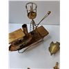 Image 5 : Assorted Items - Brass Door Knocker, Musical Ship , Golf Club Cover, Misc - As Is