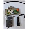 Image 3 : Assorted Items - Weiser Keyed Lock, Pocket Radio,Golf Ball Monogrammer,Misc - As Is