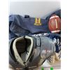 Image 2 : Sports Bag And Equipment, Football Shoulder Pads, (3) Pairs Of Cleats (all size 9)