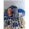 Image 3 : Sports Bag And Equipment, Football Shoulder Pads, (3) Pairs Of Cleats (all size 9)