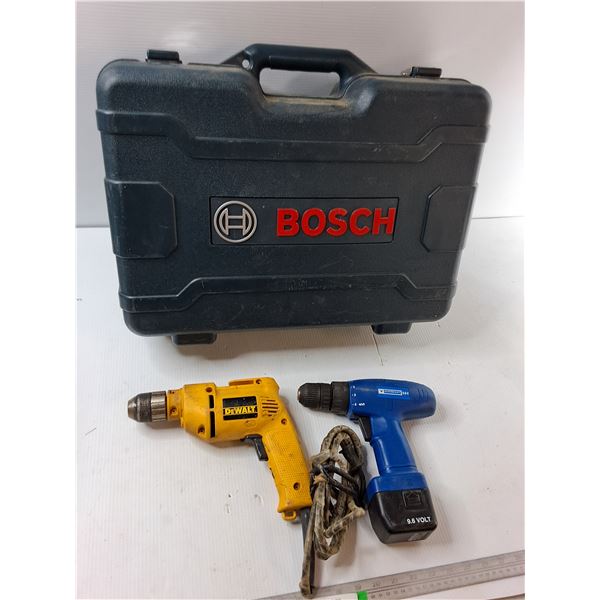 (2) Drills, Bosch tool box