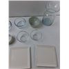 Image 4 : (4) Glass Bowls, (4) Glass Container, (2) Vases, (2) Plates