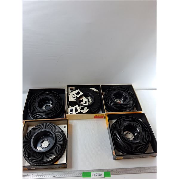 (5) Rotary Slide Tray For Kodak Carousel Slide Projectors