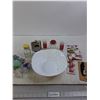 Image 1 : Glass Bowl, Spice Jars, Las Vegas Flask, Misc