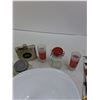 Image 3 : Glass Bowl, Spice Jars, Las Vegas Flask, Misc