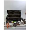 Image 1 : Black Toolbox with Pliers, Screwdrivers, Ratchet, Misc