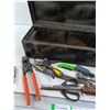 Image 3 : Black Toolbox with Pliers, Screwdrivers, Ratchet, Misc