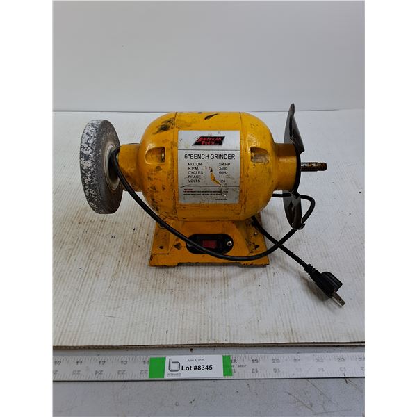 American Forge 6" Bench Grinder (Working)-Cannot Ship