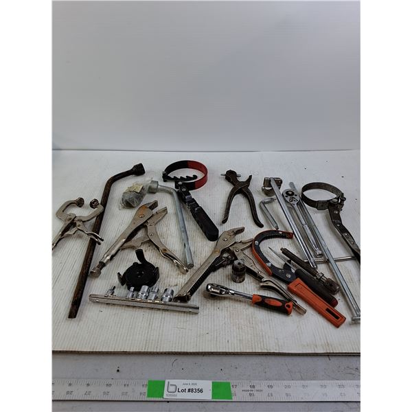 Vice Grips, Ratchets, Oil Filter Wrenches, Misc