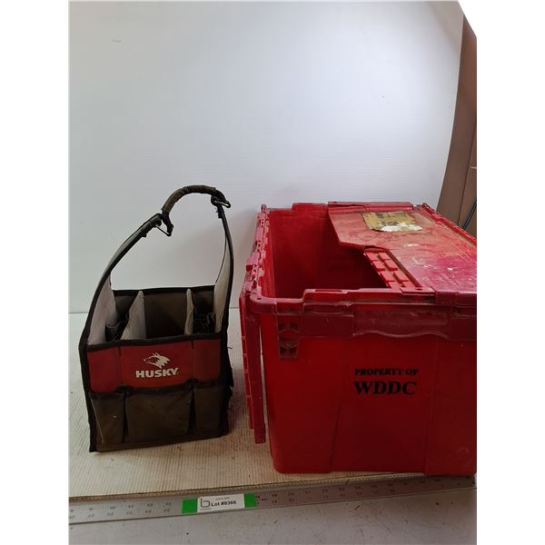 Plastic Red Tote, and Husky Tool Bag-Cannot Ship