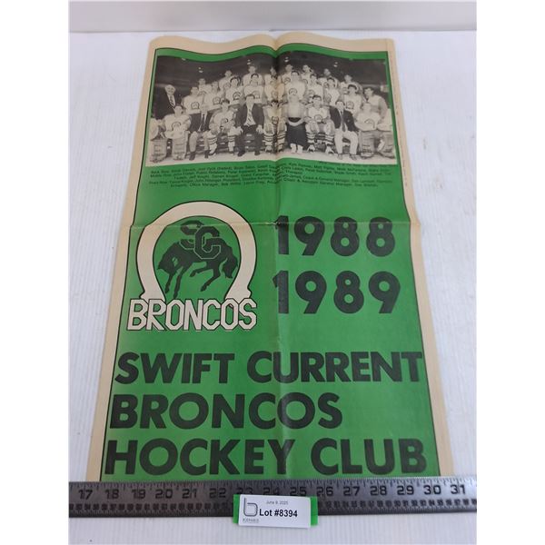 1988-89 Swift Current Broncos Memorial Cup Champion Newspaper Insert