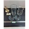 Image 1 : Marble Base Musical Trophy, 2 Glass Vases, 2 Microwave Safe Bowls