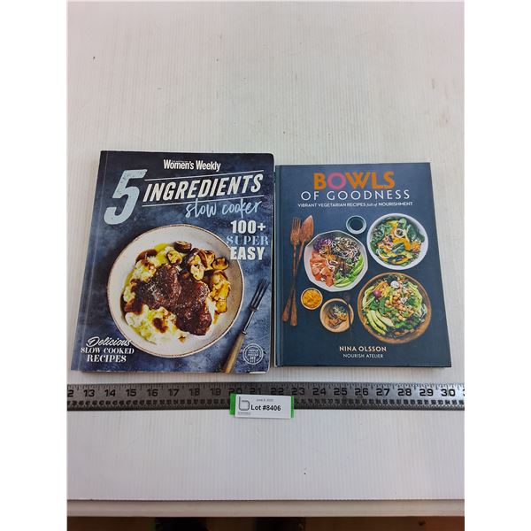 (2) Cook Books (Slow Cooker, Bowls of Goodness)
