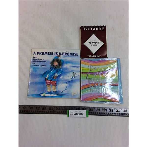 (3) Books (Promise is a Promise, Bridge Guide, Happy)